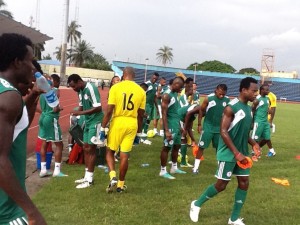 Super-Eagles-Players-coolling-off-during-Wednesdays-training-session-in-Calabar