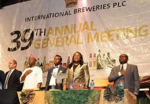 The Chief Operating Officer Mr. Andrew Ross, Chairman- Otunba Michael Daramola, the Company Secretary- Mr. Muyiwa Ayojimi, Mrs Afolake Lawal and Mr. Akintoye Omole both directors of the Company at 2016 Annual General Meeting of the Company held on Tuesday. 
