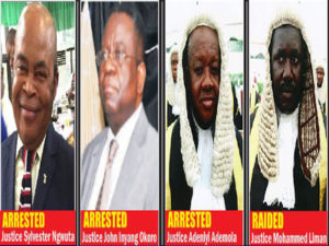 arrested and raided judges