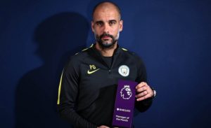 Guardiola Manager of the Month