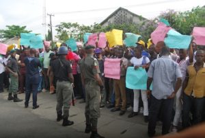 Oyo APC member Protest