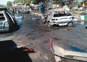 Bomb scene in maduguri