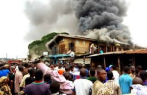 Ogunpa market got down by fire 