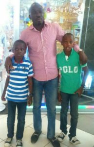 Ayo Bakre and his children 