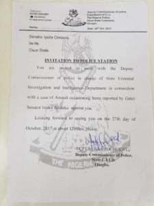 Police Letter To Omisore