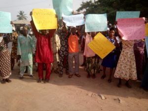 Protesting members of APC in Iwo on Tuesday