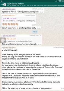 Faforiji Statement Quitting PDP