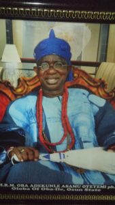 Oba Adekunle Asamu Oyeyemi, Tewogbade 1, the Oloba of Oba Ile