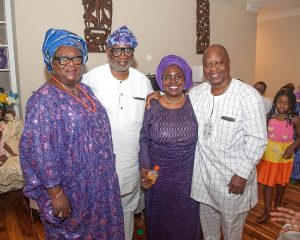 Mr & Mrs Akin Fadeyi with the Akomolafe’s at Princess Tejumade Alakijas' 10th year Memorial event .at Virginia, USA.