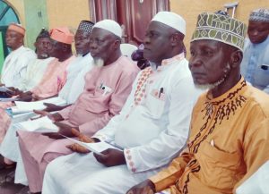 president of Osun state Muslim Community (OSMC), Alhaji Mustafa Adeleke Olawuyi and othe exco members