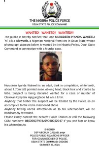 Osun Police Declare Alowonle, Sibi Wanted Over Emir’s Murder