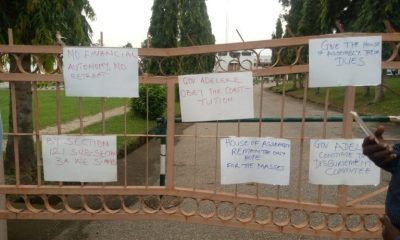 Osun Parliamentary Workers Shut Assembly Gate, Demand Legislative Autonomy