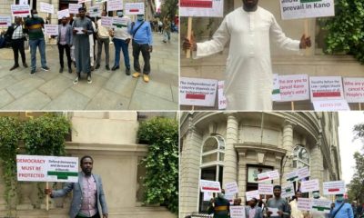 63rd Independence: Nigerians In UK Protest Tribunal Verdict On Kano Guber