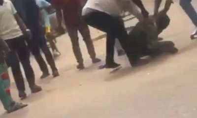 Video: Residents Flee, Shop Closed As Armed Thugs Beat Soldier To Stupor In Osun