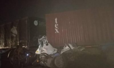 Container Falls On Truck, Crushes Three To Death In Ogun