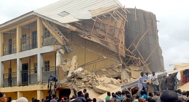 VIDEO: Tragedy In Jos As School Building Collapses Killing Many, Injuring Scores