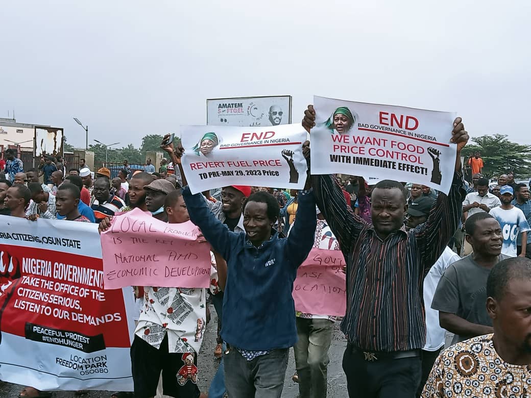 #EndBadGovernance: Youth Protest In Osogbo Amid Heavy Security