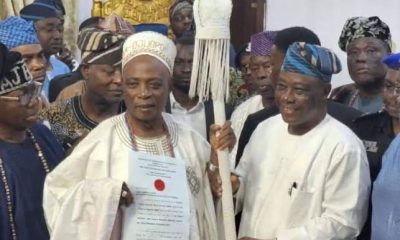 Olubadan Performs First Official Duty, Crowns Ladoja