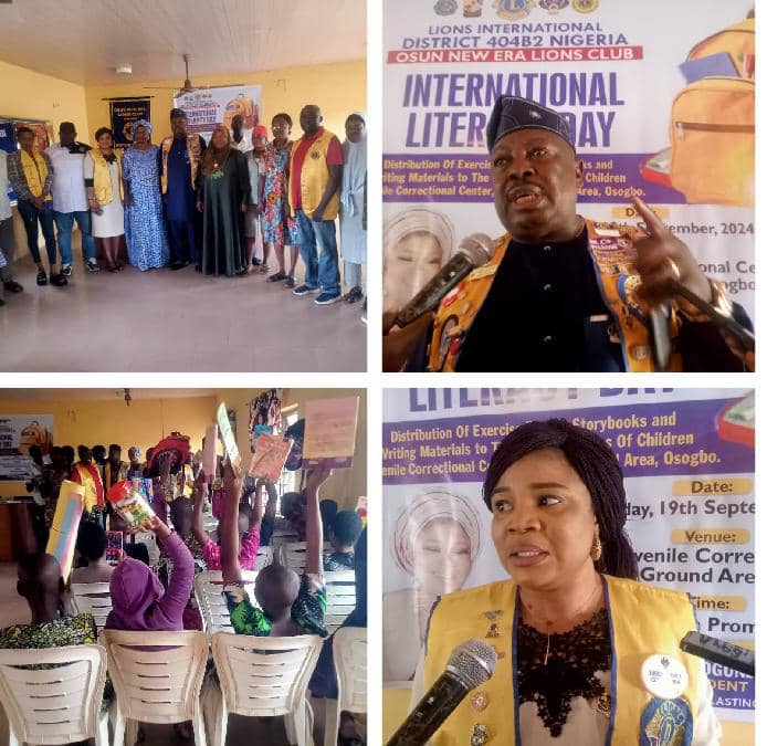 Osun New Era Lions Club, Osogbo Donates Educational Materials To Orphanage, Correctional Centre In Osun