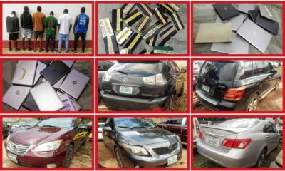 EFCC Recovers Cars, Laptops, Phones From Internet Fraudsters In Onitsha