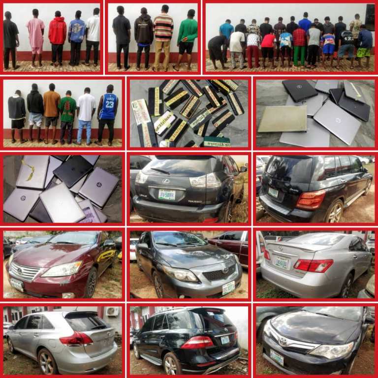 EFCC Recovers Cars, Laptops, Phones From Internet Fraudsters In Onitsha