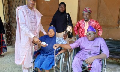 SA on Disability Matters, Hon Oladosu Donates Wheelchair, Cash To Children With Disabilities