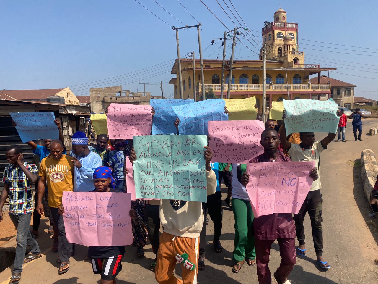 Protest Rocks Ido-Osun Over Relocation Of Airport Project To Adeleke’s Hometown