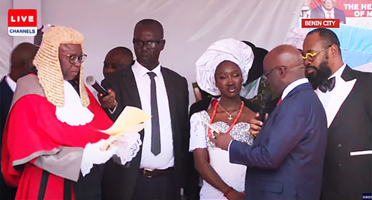 Just In: Okpebholo Sworn-In As Edo State Gov, Takes Over From Obaseki