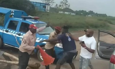 Outrage As FRSC Officer, Driver Engage In Physical Fight