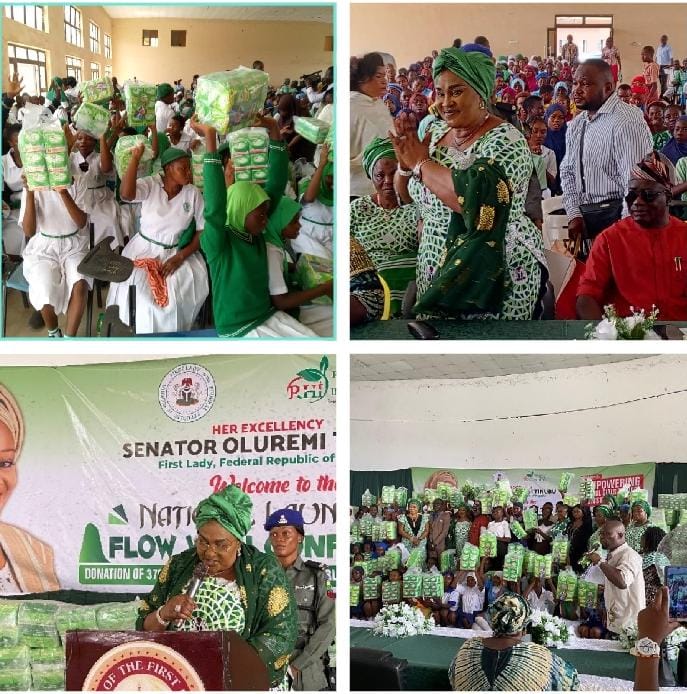 Renewed Hope Agenda: Osun First Lady Distributes 10, 000 sanitary pad to schoolgirls