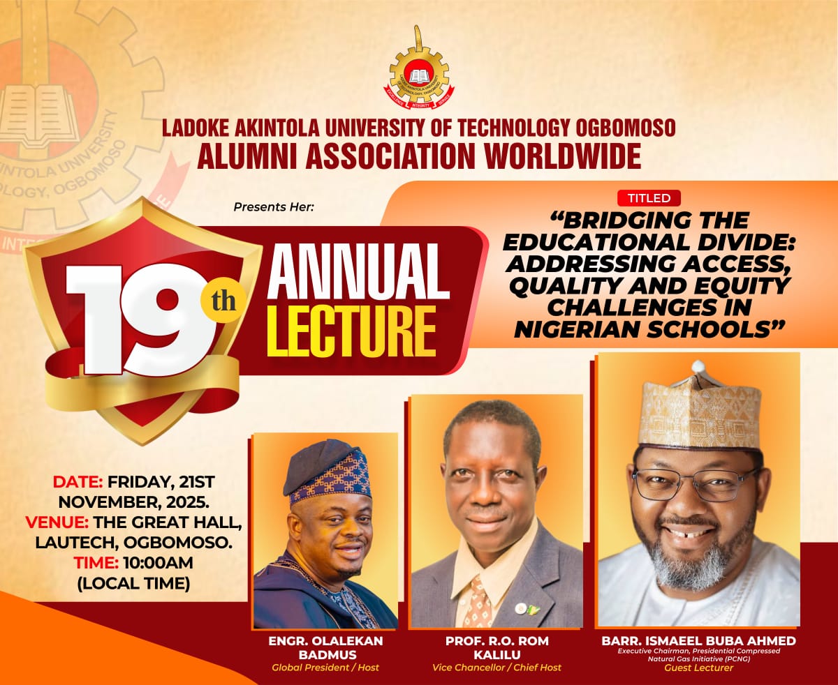 LAUTECH Alumni Set For 19th Annual Lecture On Nigeria’s Educational Challenges