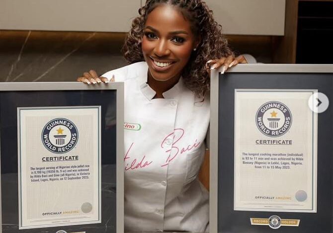 Hilda Baci Bags Guinness World Record Plaque For Largest Jollof Rice Pot