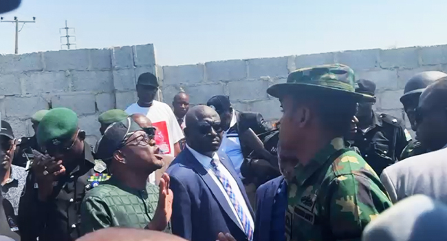 Soldiers Stop Wike, Officials From Accessing Land In Abuja