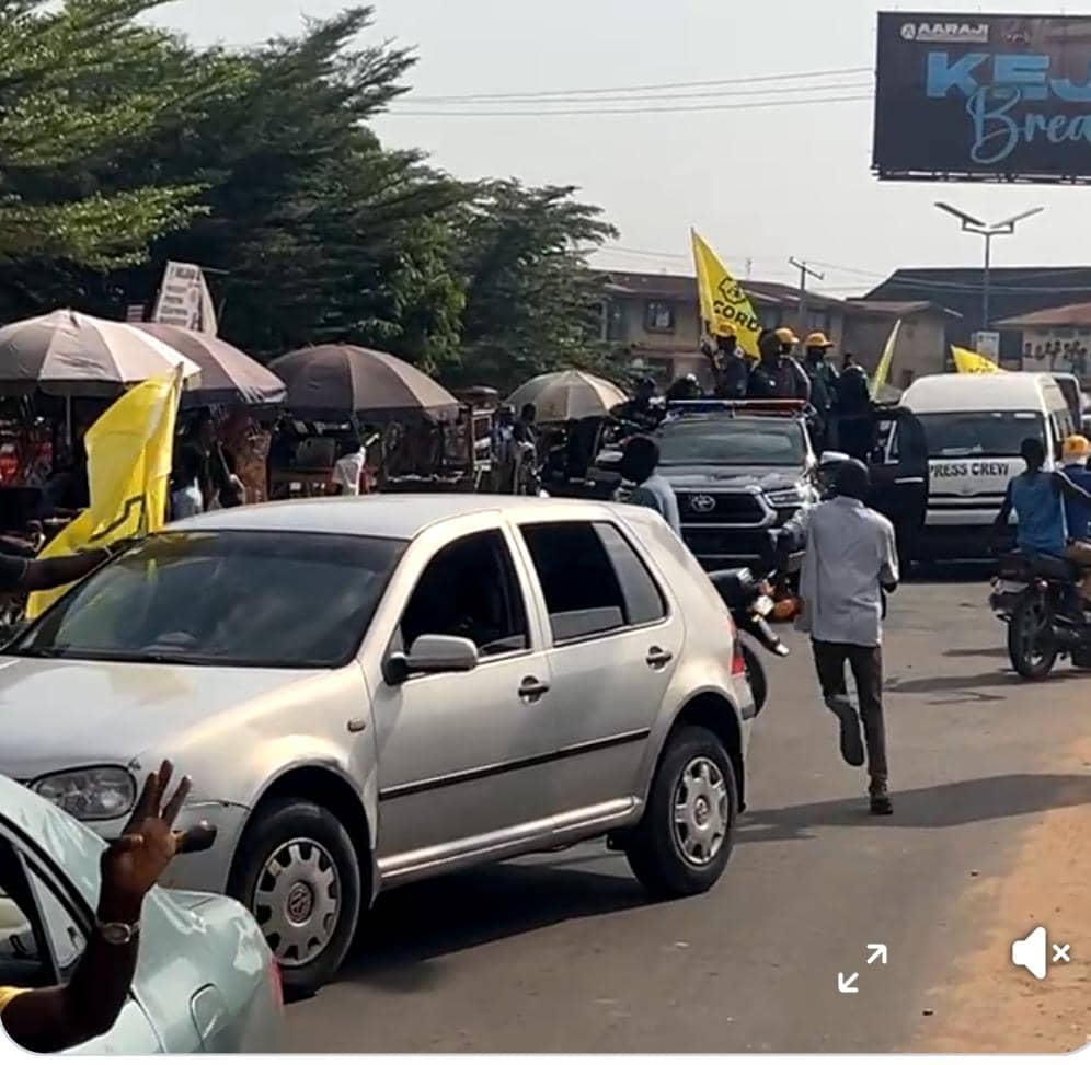 Adeleke Flaunts Street Credibility as Residents Swarm His Convoy After Primary Win