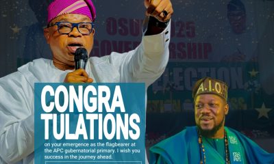AIO Felicitates AMBO On His Emergence As APC Gubernatorial Flagbearer