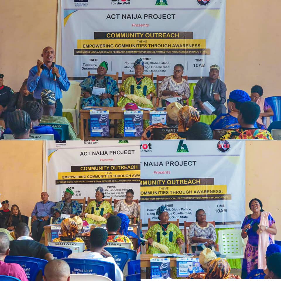 'Don’t Keep News Of Social Protection Interventions To Yourself, Spread To other vulnerables'-NISD Urges Ondo Residents