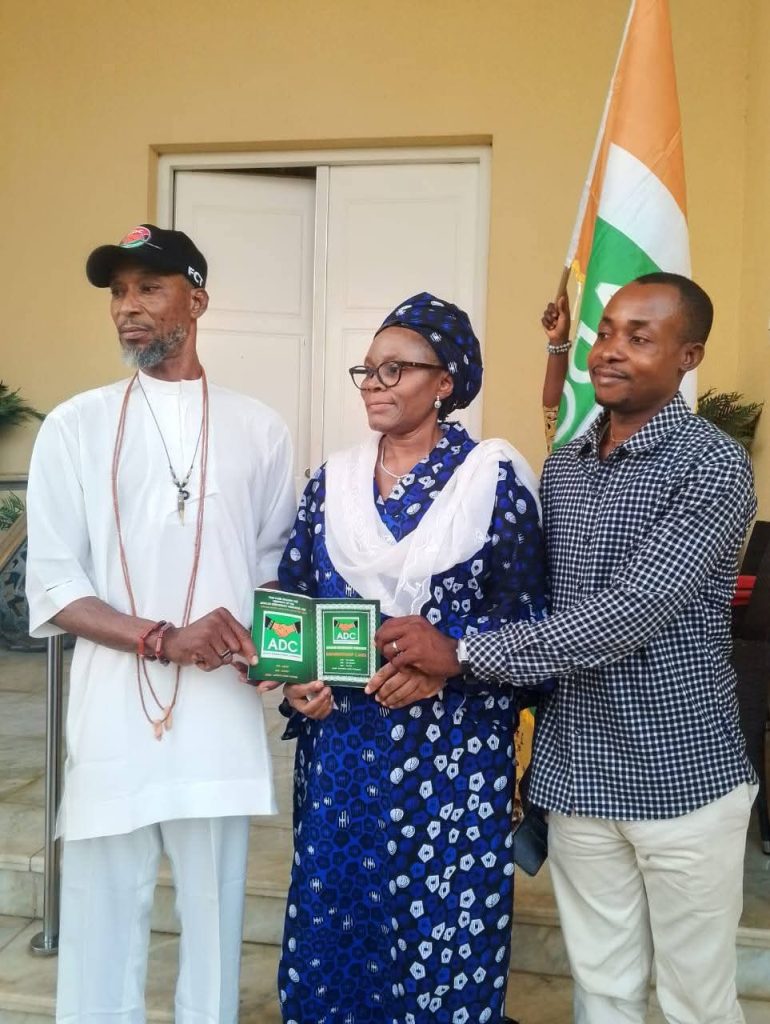 Atiku’s First Daughter,Fatima Picks ADC Membership Card In Abuja