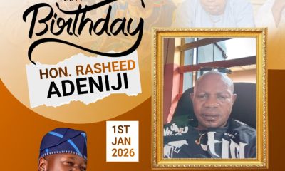 AIO Felicitates Hon Rasheed Adeniji, Commends His Role As APC State Organizing Secretary