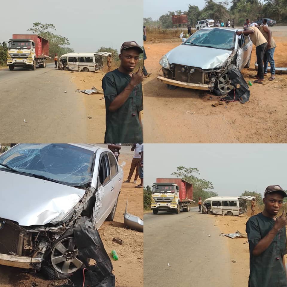 Two Injured As Two Vehicles Collide In Osun