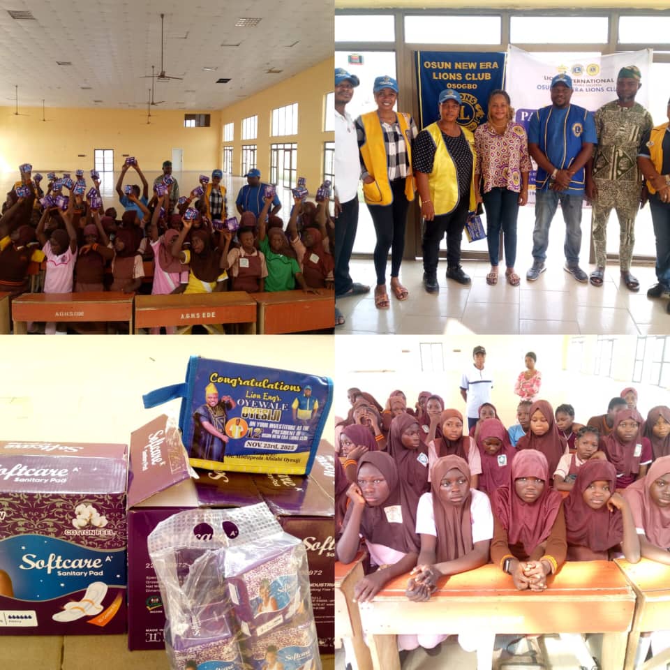 Osun New Era Lions Club Urges Govt, Parents To Invest More In Girl-Child Education, Menstrual Health