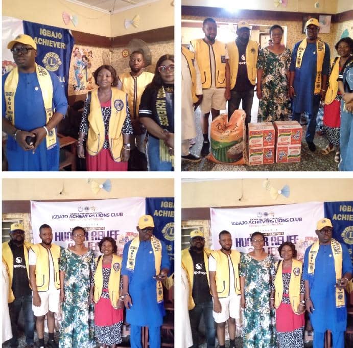 Igbajo Achievers Lions Club Donates Food Items To Orphanage Home In Osun
