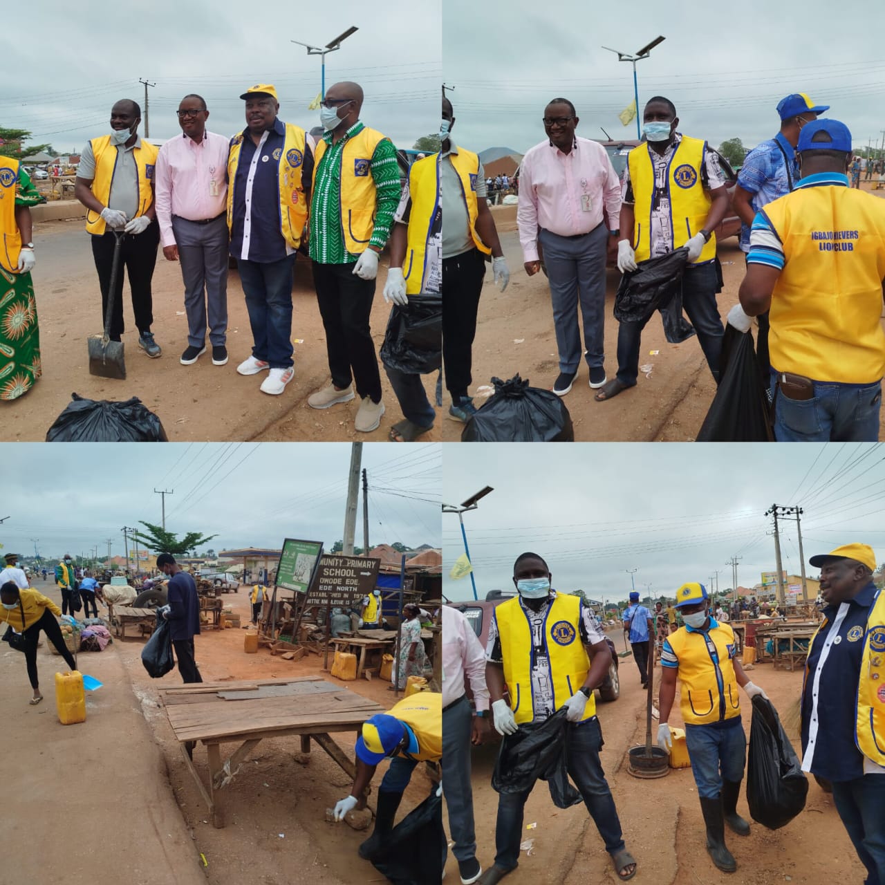 Osun: Igbajo Achievers Lions Club Drives Environmental Sanitation At Owode Ede Market