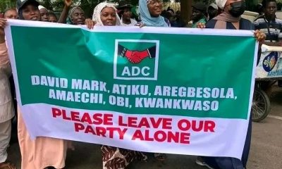ADC Faction Protests At INEC HQ, Accuses David Mark-led Group Of Hijacking Party