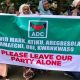 ADC Faction Protests At INEC HQ, Accuses David Mark-led Group Of Hijacking Party