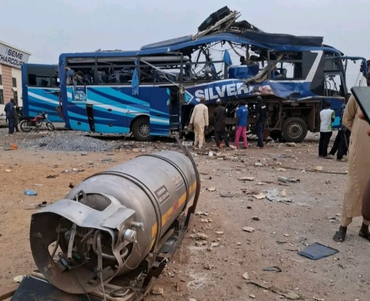 Panic In Kaduna As CNG bus Explodes At Motor Park
