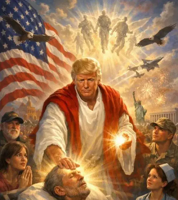 Trump Potrays Self As Christ With AI-Generated Picture