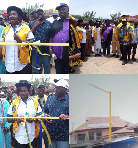 Osun: Igbajo Achievers Lions Club Installs Solar Street Lights To Boost Security, Development