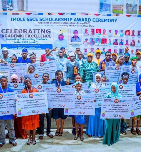 Adeleke Urges Students to Dream Bigger as Osun Rewards WAEC Top Performers