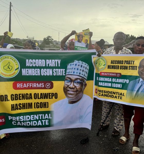 2027: Accord Members Stage Solidarity Rally In Osogbo, Declare Support For Gbenga Hashim's Presidential Ambition