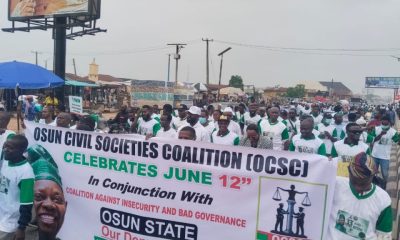 June 12: Osun Civil Society Groups Stage Protest, Demand End to Insecurity, Economic Hardship